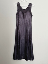 Abito midi KOMAROV in raso Charmeuse pieghettato taglia P/XL