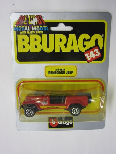 Bburago red renegade jeep - red,