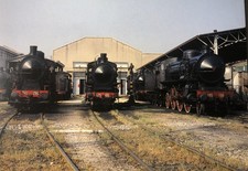 VERONA 1988 - Locomotive FS Gruppi 625.685, 740 e 940 nel deposito