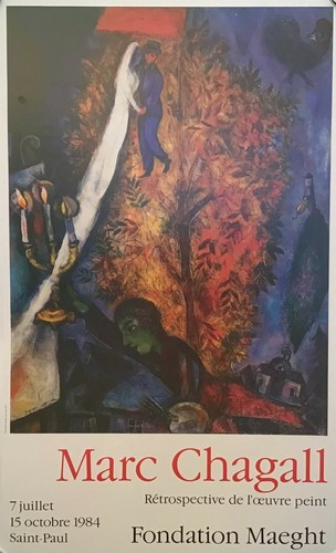 Poster originale chagall 1984 - originale,