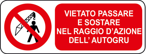 Adesivo vietato passare - adesivo, e