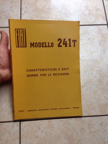 Fiat modello 241t manuale - 241t,