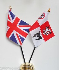 Set bandiera da tavolo doppia