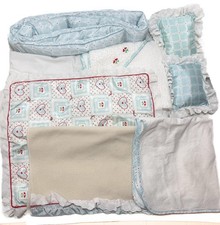 Set trapunta blu biancheria da