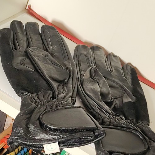 Guanti donna pelle neri rete - guanti,