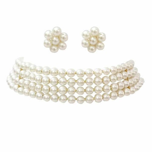 Collana girocollo con perle