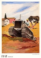 PUBBLICITA' 1941 FIAT AGRICOLA TRATTRICI TRATTORE CINGOLI PITTORE GUZZI FATTORE 