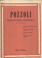 POZZOLI-STUDI DI MEDIA DIFFICOLTA' PER PIANOFORTE-1977 RICORDI MILANO