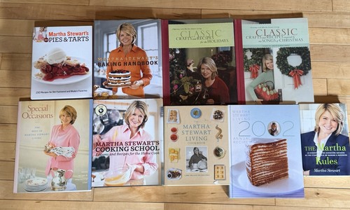 Martha stewart cookbook lot - stewart, 9