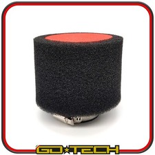 FILTRO ARIA RACING MOTO SCOOTER PIT BIKE QUAD ATV DOPPIA SPUGNA NERO ROSSO 38mm