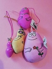 4 Barbapapà BARBAPAPA' In Plastica E Tessuto Con Laccio Figure