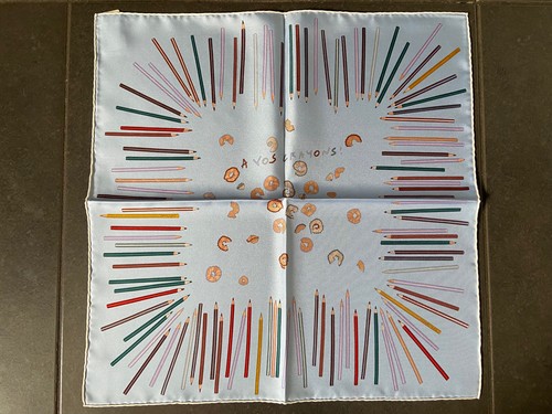 Foulard carré hermès soie - carré, en