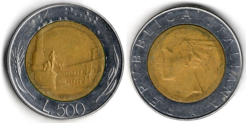 Italia 500 lire 1986 - italia,