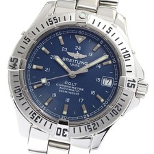 Orologio Uomo Automatico BREITLING Colt Ocean A17350 Data Quadrante Navy_899492