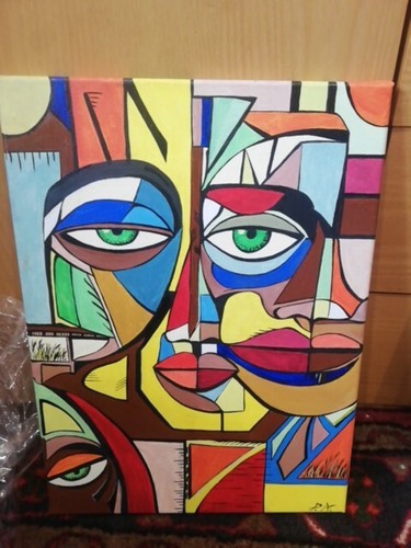 Quadro astratto dipinto - , a