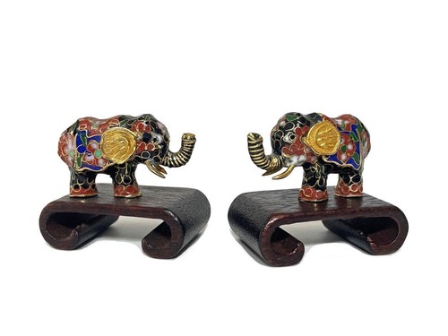 Coppia miniature elefanti - , in