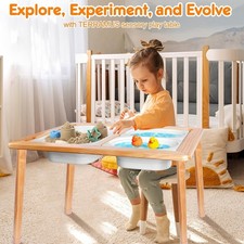 Tavolo sensoriale in legno per