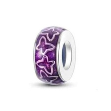 Charm Farfalle in Smalto Viola