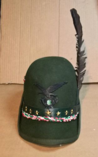 Cappello alpino con penna - da,