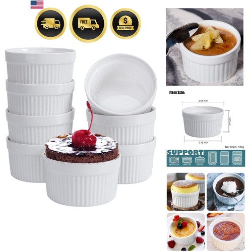 Ramekins set 8 creme - oz, 8,