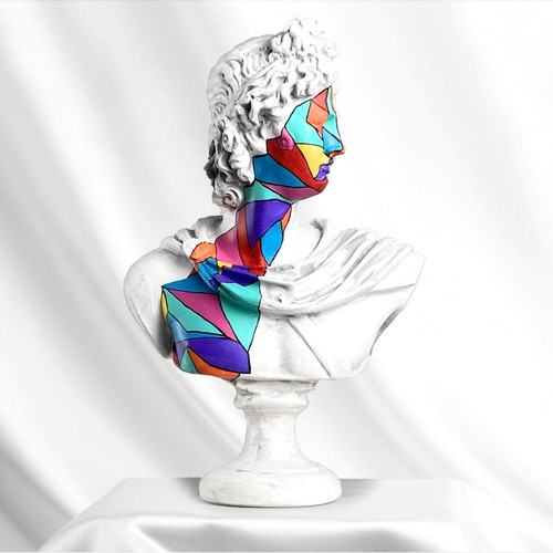 Scultura apollo pop art fatta - apollo,