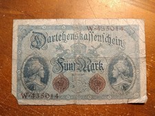 1 x 5 Reichsmark banconota da