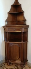 Angoliera con alzata stile classico anni '70 L.50 P.50 H.190
