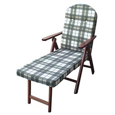 POLTRONA SEDIA RELAX POGGIAPIEDI TESSUTO IN LEGNO FAGGIO IMBOTTITA RECLINABILE