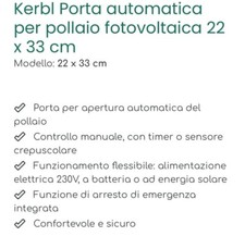 Porta automatica per pollaio