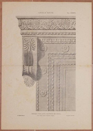 Litografia architettura greca - architettura,