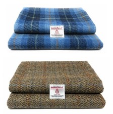 Tessuto Harris tweed blu