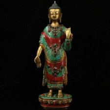 Statua Buddha Tibet rame puro