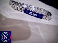Bracciale Napoli in Acciaio Con Logo Napoli Campione AGAIN 2025