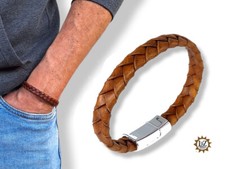 Bracciale uomo in cuoio