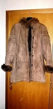 Giacca donna 3/4 in pelle scamosciata e montone (shearling 100% originale)