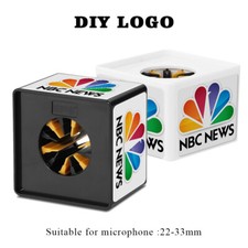 Innovativo Microfono Personalizzato Stampa Logo Bandiera Cubo per Stazione TV Reporter