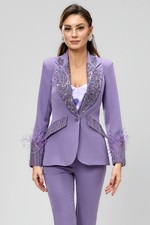 tailleur donna elegante lilla