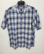Camicia Quicksilver uomo blu medio a quadri manica corta casual outdoor
