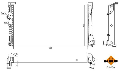 Per nrf 53615a radiatore - nrf,