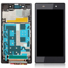 P1 DISPLAY+TOUCH SCREEN +FRAME COVER per SONY XPERIA Z1 L39H C6903 NERO CORNICE