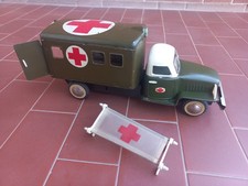 RED CHINA TIN AMBULANCE GMC