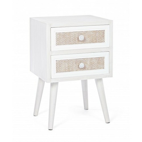 Comodino vintage legno - comodino, bianco
