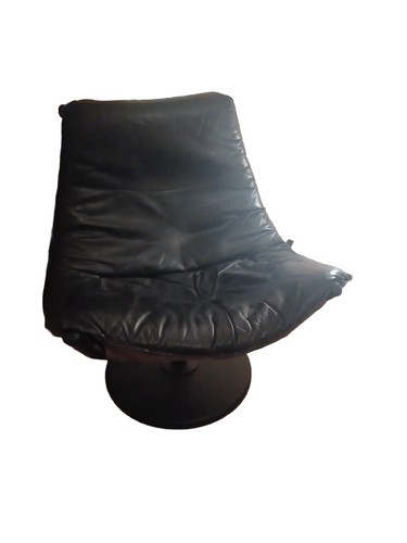 Poltrona pelle nera design - in,