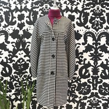 Wool overcoat coat white black