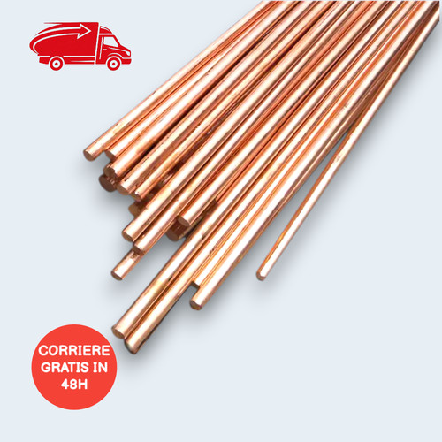 2pz tubo rame rosso - tubo,