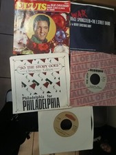 Christmas 45RPM Lot: Elvis, Springsteen, Gene Autry, Crystals, Ronettes, Phila.