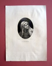 Incisione rame S.Elisabetta