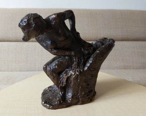 Scultura bronzo donna - in,