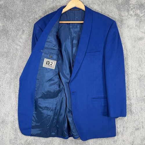 Versace blazer uomo 42l blu - versace,