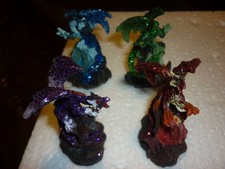 SET 4 DRAGHI CRISTALLI gemme